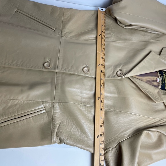 Vintage Sheepskin Piel Ovina Leather Jacket Car Coat Sevilla Spain Butter Soft - Picture 13 of 16